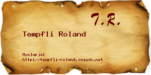 Tempfli Roland névjegykártya